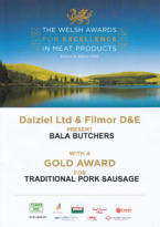 Cigydd Bala Butcher awards